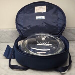 Pyrex Portables 2 Qt. Glass Casserole Dish with Lid Insulated Carrier Cold Packs
